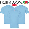 3 & 5 Pack Fruit of The Loom Mens T Shirts 100% Cotton Plain Short Sleeve Tee