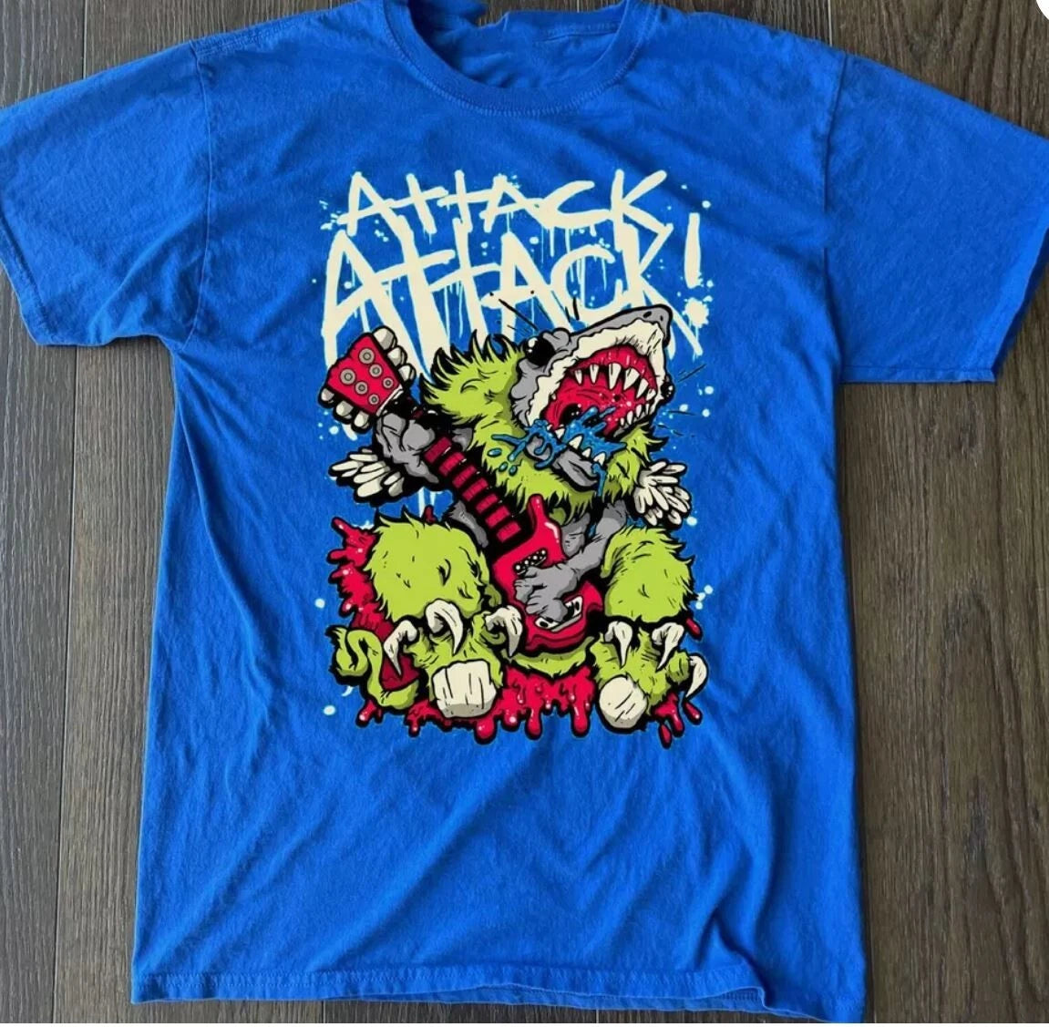Rare Attack Attack! Band Gift For Fan All Size Blue T-shirt