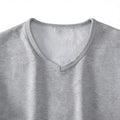 Mens Thickened V Neck Undershirt Short Sleeve Warm Layer Fit for Daily