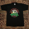 VTG 90s Lightning Bolt World Class Soccer world flags tee shirt XL USA Black