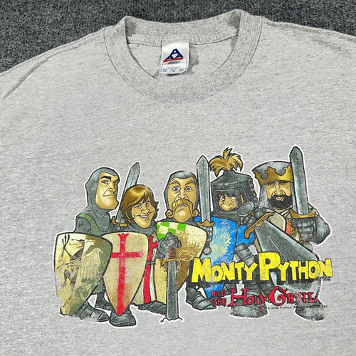 Alstyle Monty Python and The Holy Grail Shirt Mens XL Gray Graphic Promo Tee Y2K