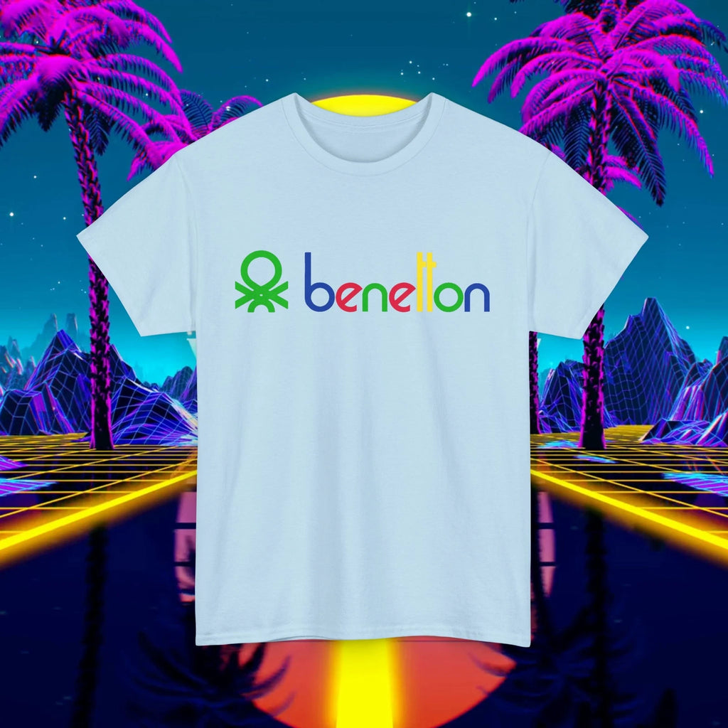 Custom Benetton vintage 1980s design t-shirt, Unisex for men and women, 90s tee