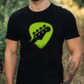 Mens Guitar Gift Pick Motif Cotton T-Shirt Size XS to 5XL