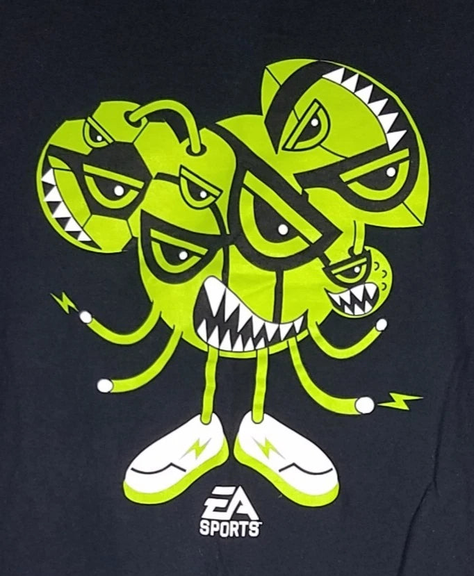 EA Sports Logo T-shirt Size L Ball Monster Football Basketball Soccer RARE