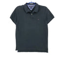 TOMMY HILFIGER Men Slim Fit 40’s Two ply Cotton Polo Neck T-Shirt Size M