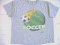 sz XXL~Grey~Graphic T-SHIRT~IN EXCESS~SOCCER logo~100% Cotton~Short sleeves