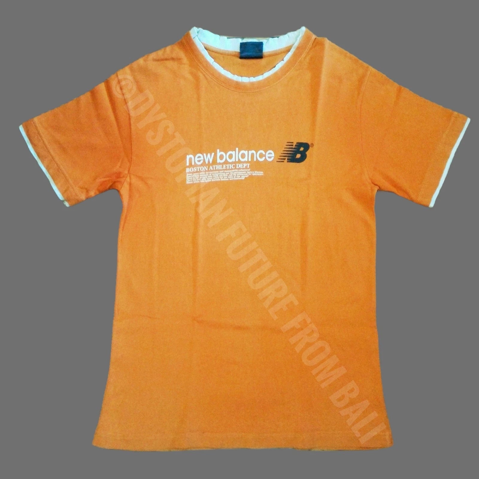 Vintage New Balance - Boston Athletic Dept Sportswear Orange / White T-shirt
