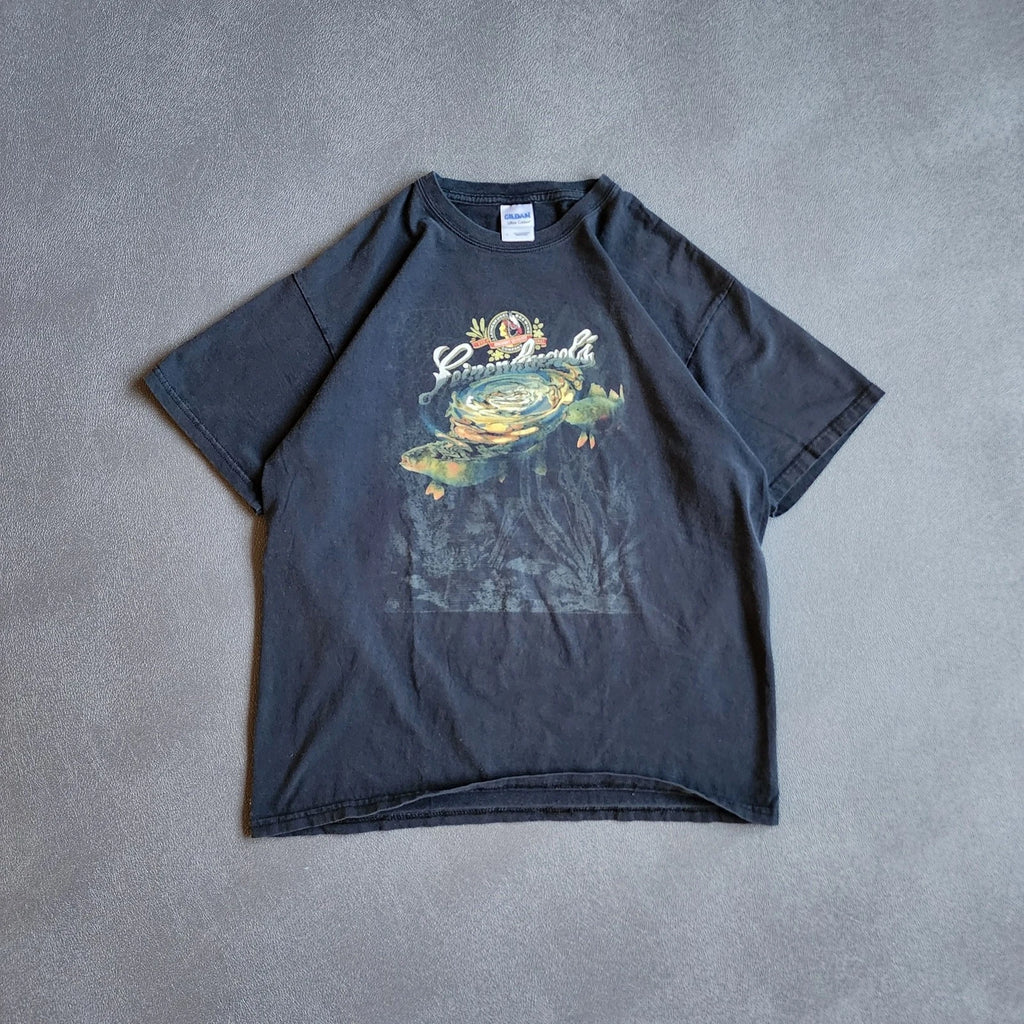 Vintage Y2K Leinenkugels Fish Pond Black Shirt Large