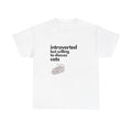 Introverted But Willing To Discuss Cats Unisex Heavy Cotton Tee