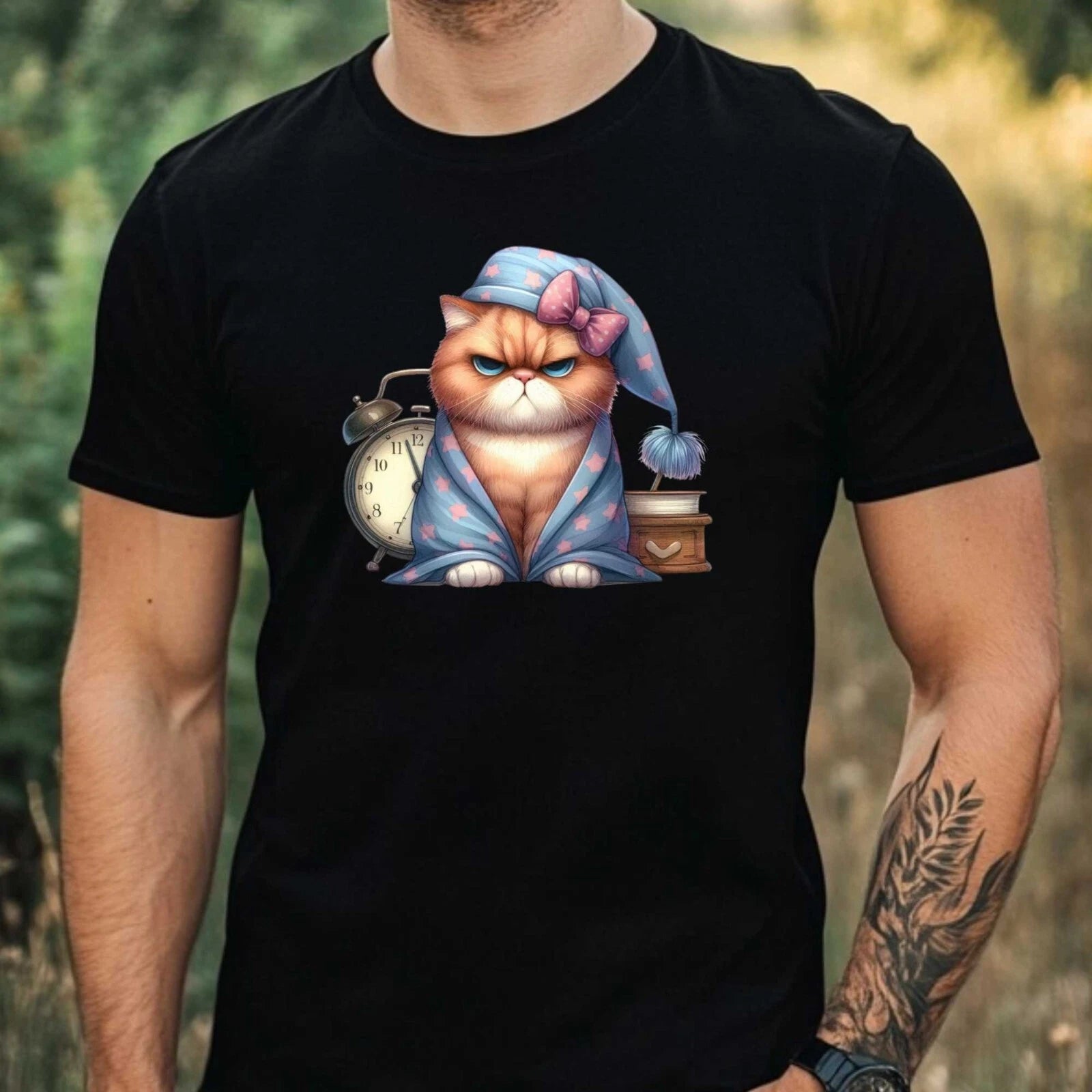 Mens Grumpy Cat Print Cotton T-Shirt Size XS to 5XL