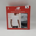3 Pack NEW BALANCE Mens S M L XL White Gray Black Crew Neck Cotton Logo T Shirts