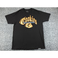 Cookies International T-Shirt Mens Large Black Flame Graphic Streetwear Tee L