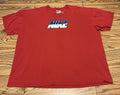 Nike Y2K Gray Tag T Shirt Red Spellout “Nike” Logo Short Sleeve Mens 2XL