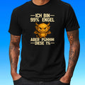 Mens T-Shirt I Am 99% Angel But This 1% Motif Cotton Size XS to 5XL