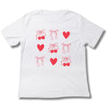 Valentine Cherry Heart Bow T-Shirt Cute Aesthetic Tee Unisex & Youth Black White