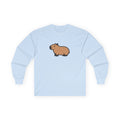 Cute Capybara Illustration Long Sleeve Tee | Minimal Animal Shirt
