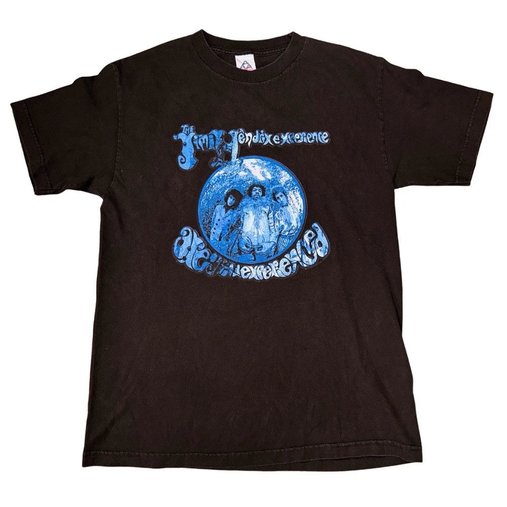Vintage Y2K Jimi Hendrix Blue Are You Experienced T Shirt size Medium