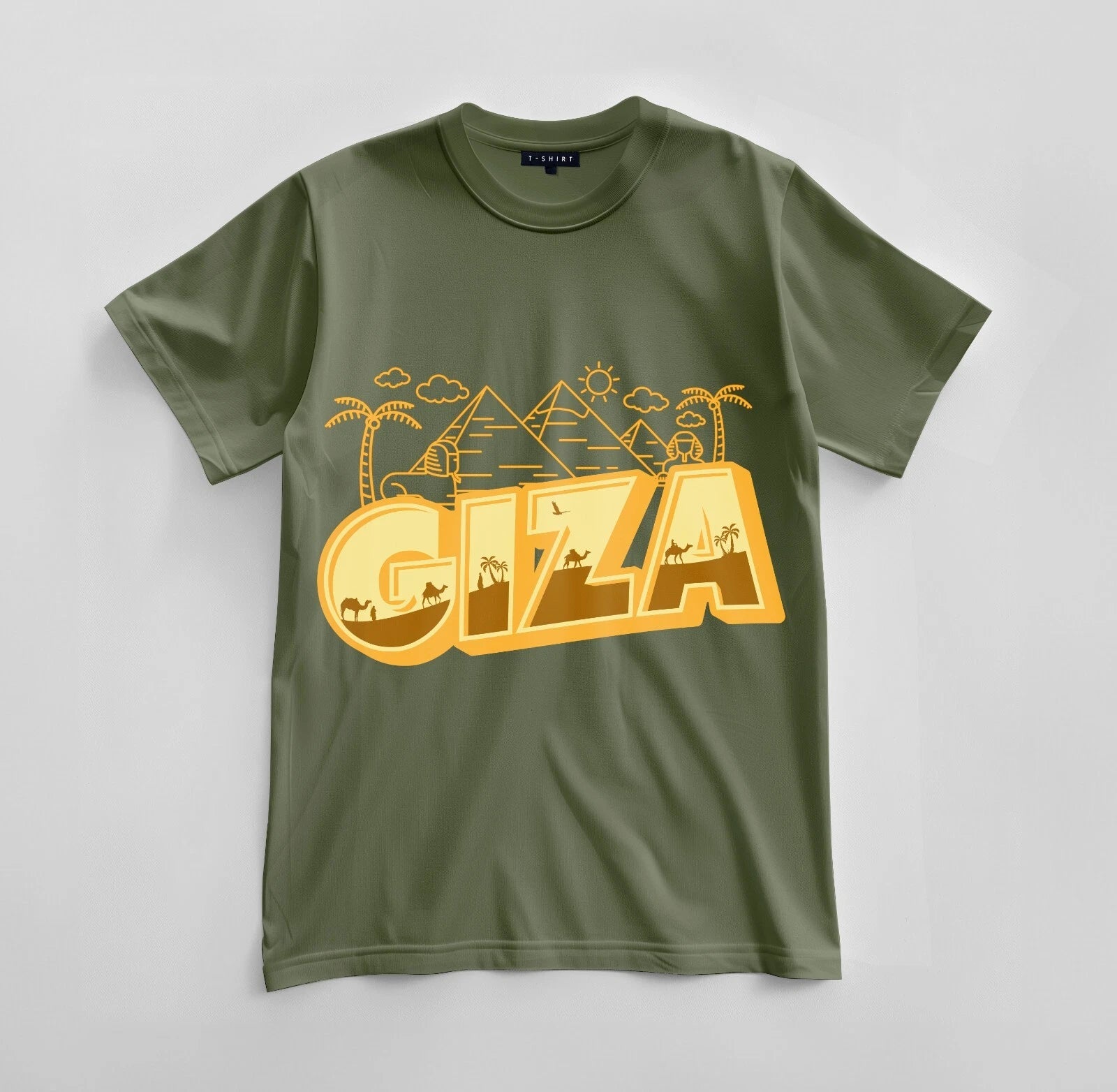Custom Giza Graphic T-shirt Design Unisex Jersey Short Sleeve Tee