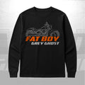 Harley-Davidson FLSTFI Fat Boy Grey Ghost 2025 - Long Sleeve T-shirt