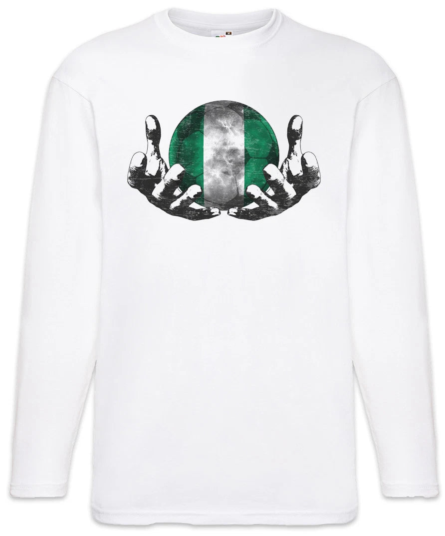 Nigeria Football Magic Ball Men Long Sleeve T-Shirt nigerian Soccer Flag