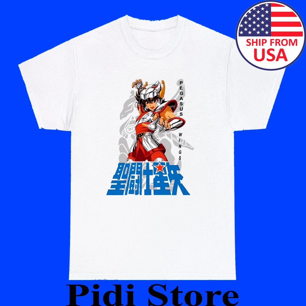 Saint Seiya Zodiac Pegasus Men's White Size S to 5XL