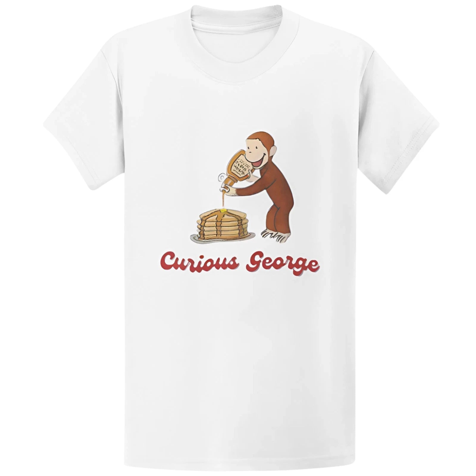 Gildan 5000 Good Morning Pancakes Curious George T-Shirt - Nostalgic Gift Tee