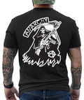 Anarchy Grim Reaper Skull Biker Graphic Design  T- Shirt
