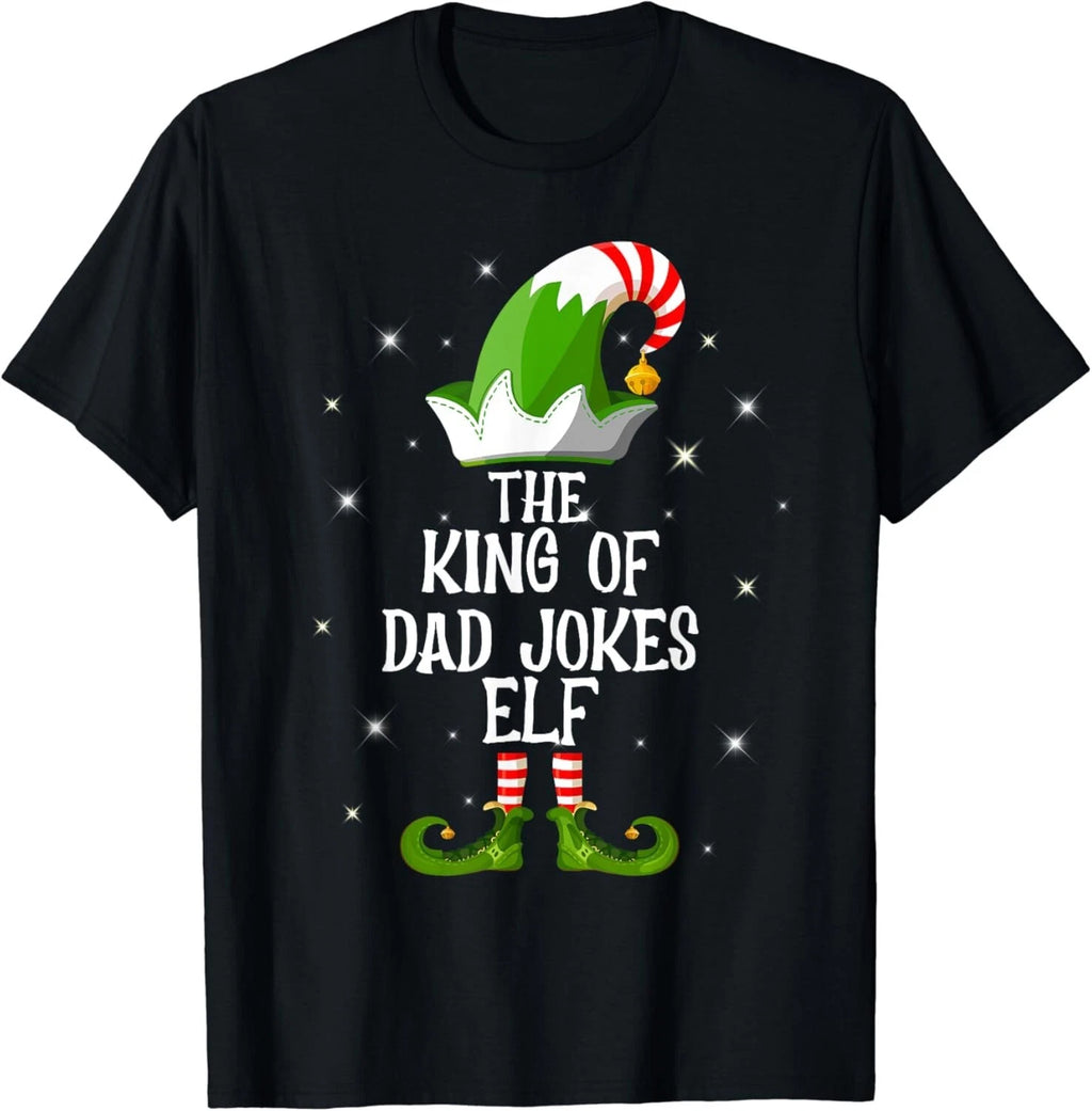 The King Of Dad Jokes Elf Family Matching Group Christmas Gift Unisex T-Shirt