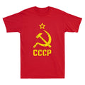 CCCP T-shirt USSR HAMMER &SICKLE FLAG KGB Political Soviet Union Vintage T Shirt