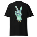 peace and love zombie hand fun art awesome graphic trendy Men's classic tee