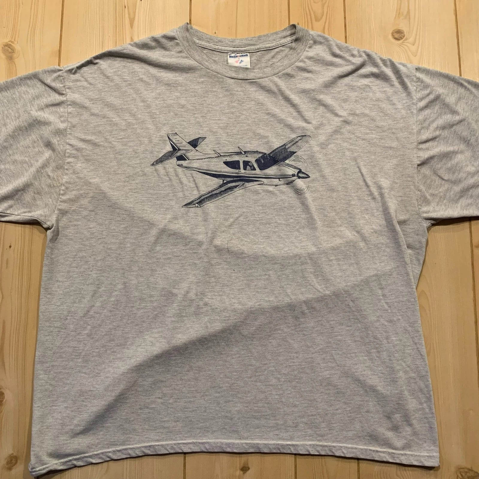 Vintage Y2K Airplane Aircraft Pilot Aviation Flight Flying Travel T-Shirt 2XL