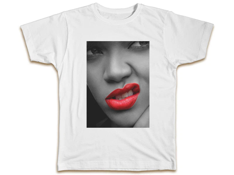 Rihanna Lips Mens T-Shirt - Designer Summer Short Sleeve Music Gift Present Top