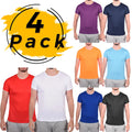 4 Pack New Mens Brearhable T Shirt Wicking Quick Dry Cool Running Gym Sports Top