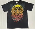 Vintage 2000s Y2K Miami Ink Skull Grunge Graphic Tee Size L Skater Black Anvil