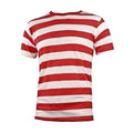NYC Short Sleeve Punk Goth Emo Mime Striped Cosplay Costume T Shirt S M L XL 2X