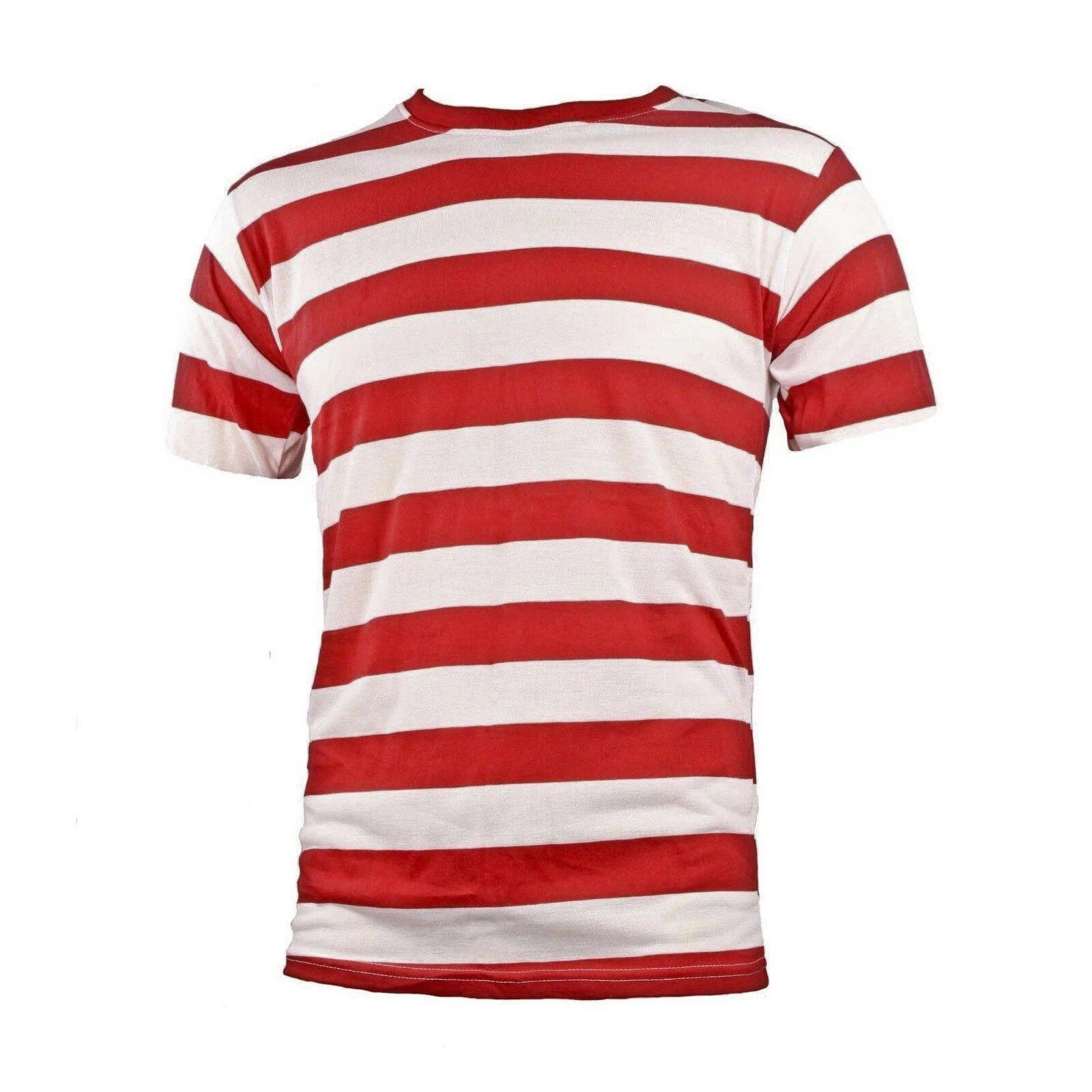NYC Short Sleeve Punk Goth Emo Mime Striped Cosplay Costume T Shirt S M L XL 2X