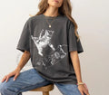 Retro Skateboarding Cat Graphic T Shirt, Vintage Kitten Punk Streetwear Tee