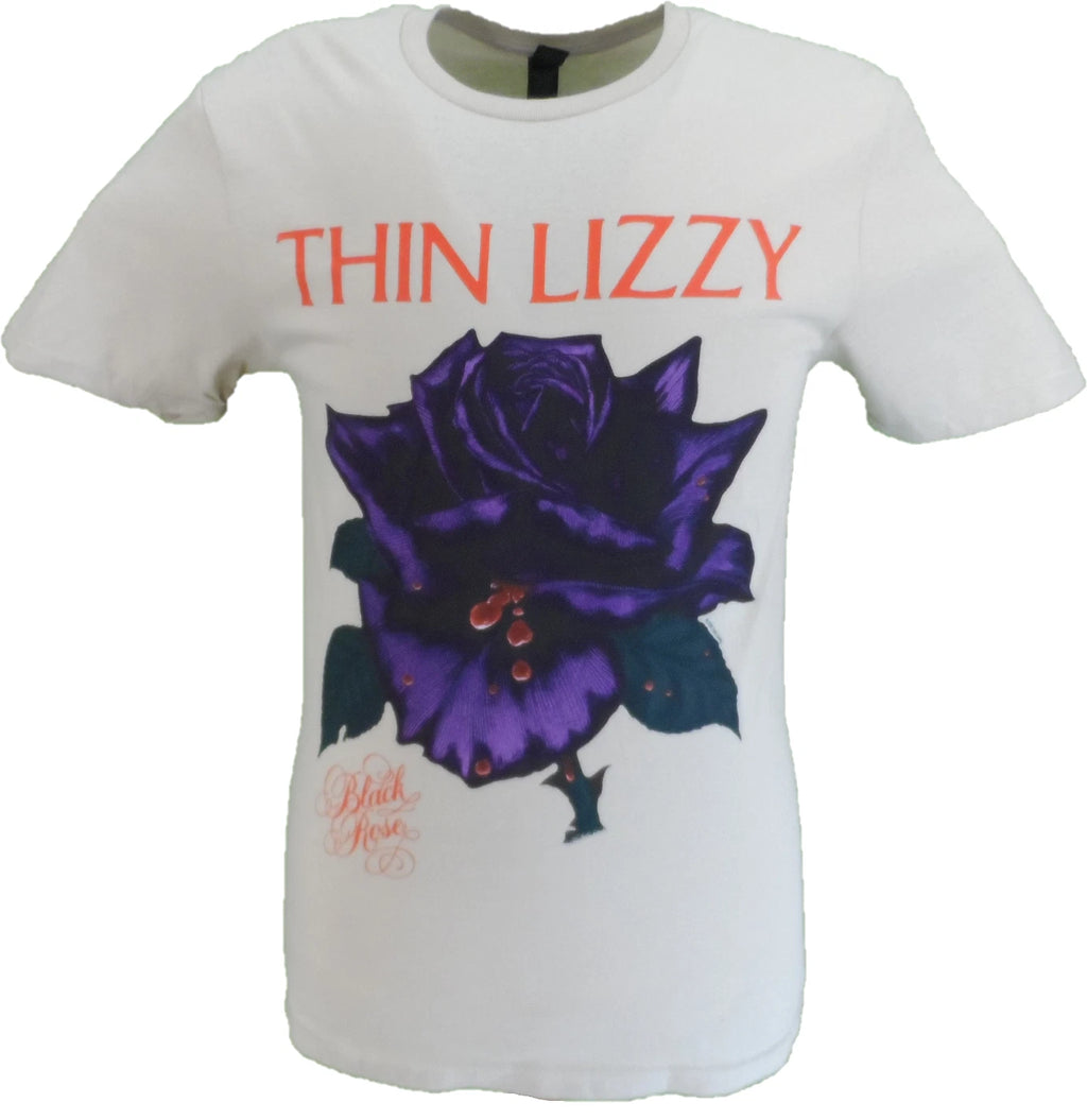 Mens Thin Lizzy Black Rose Tracklist (Back Print)T Shirt
