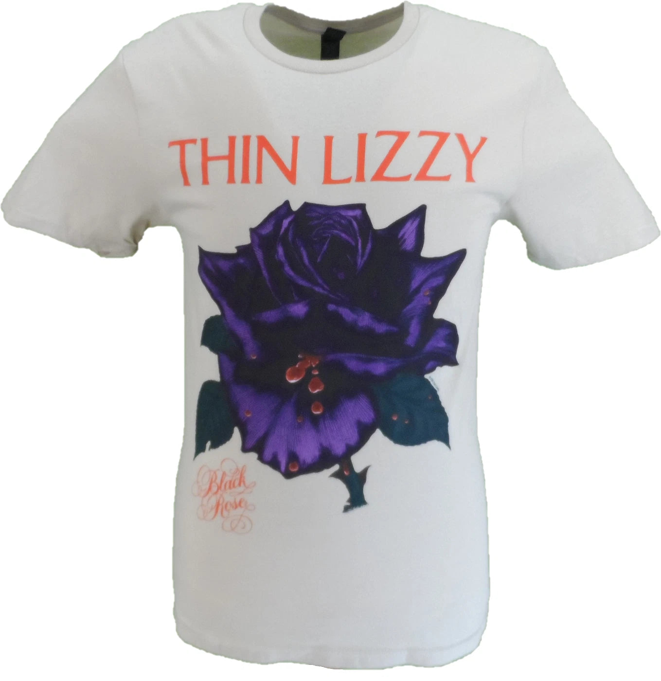 Mens Thin Lizzy Black Rose Tracklist (Back Print)T Shirt