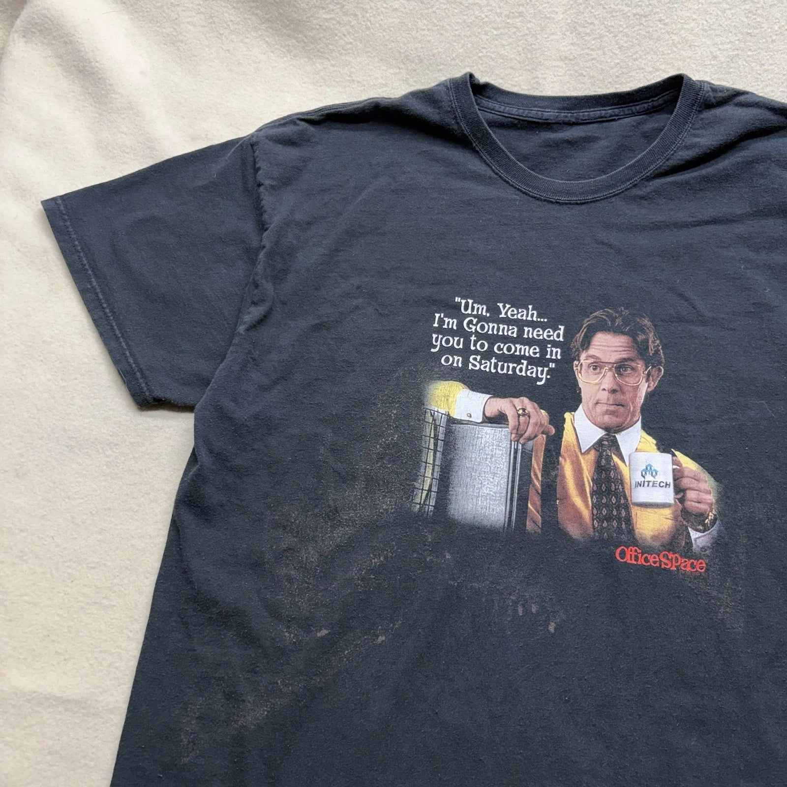 Vintage 2004 Office Space Movie Promo Black XL Tee Shirt