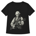 George Washington President Playing Guitar Retro Vintage v-neck t-shirt