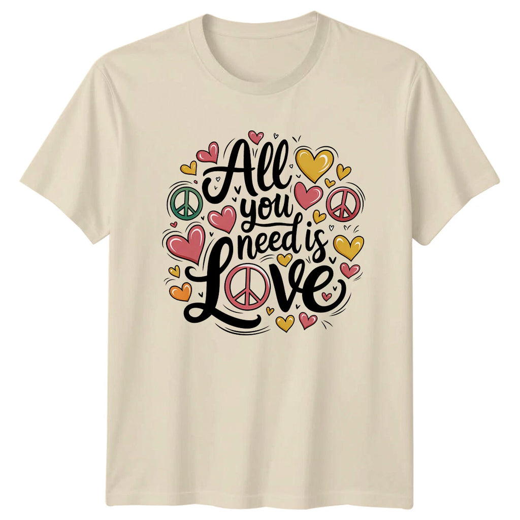 All You Need Is Love Hippie Peace Sign Heart Nature T-Shirt