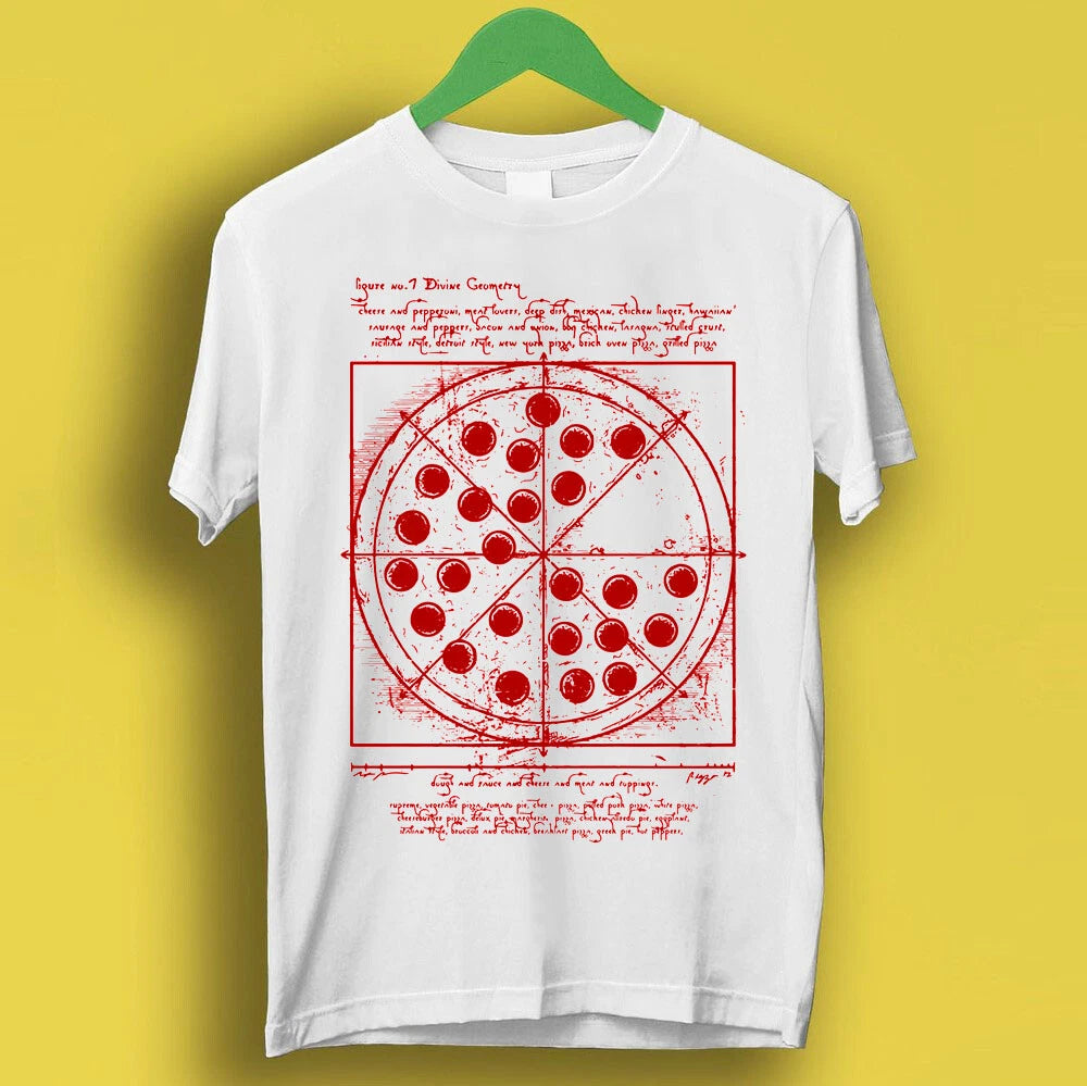 Vitruvian Pizza Leonardo da Vinci Spider Tom Movie Meme Shirt Tee T Shirt P2523