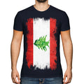 LEBANON GRUNGE FLAG MENS T-SHIRT TEE TOP LUBN?N FOOTBALL LEBANESE GIFT SHIRT
