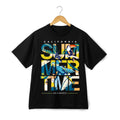 Unisex Black T-Shirt with California Summer Graphic for American Vacation Style
