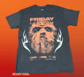 New Friday the 13th Jason Crystal Lake Black 1980 Mens Vintage T-Shirt