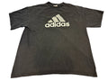 Vintage ADIDAS SOCCER T-Shirt Xl Black Y2K 3 Stripes