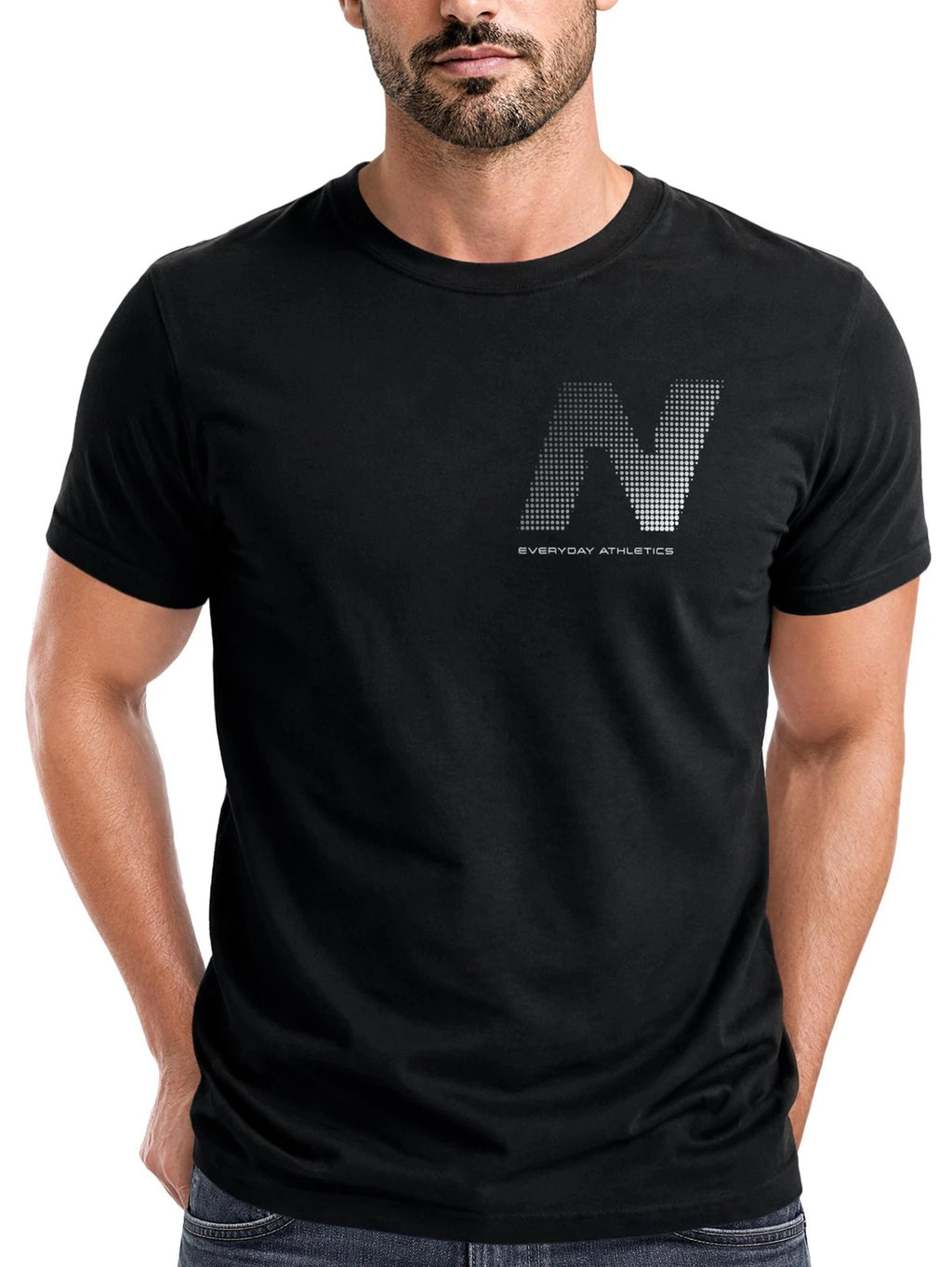 Men's T-Shirt front print-halftone-cotton shirt men fashion street style