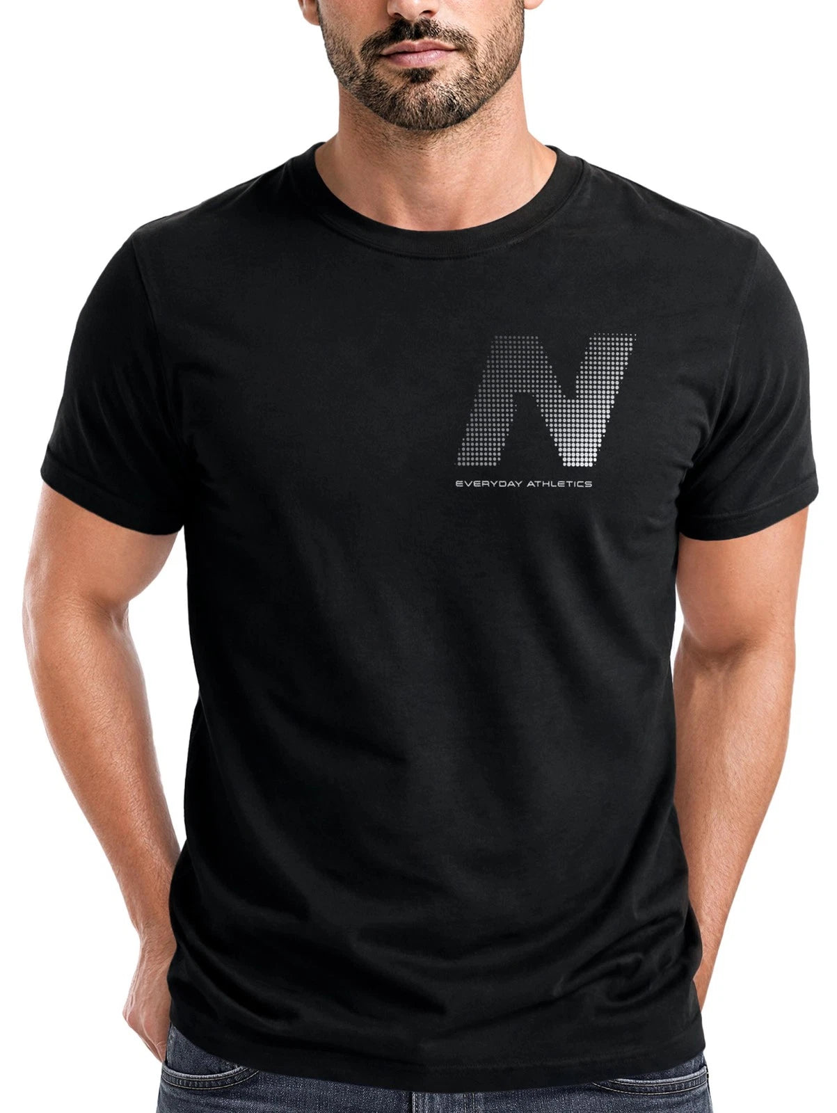 Men's T-Shirt front print-halftone-cotton shirt men fashion street style