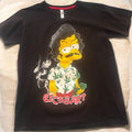 Men's Black The Simpsons Graphic Print Pablo Escobar Short Sleeve T-Shirt S